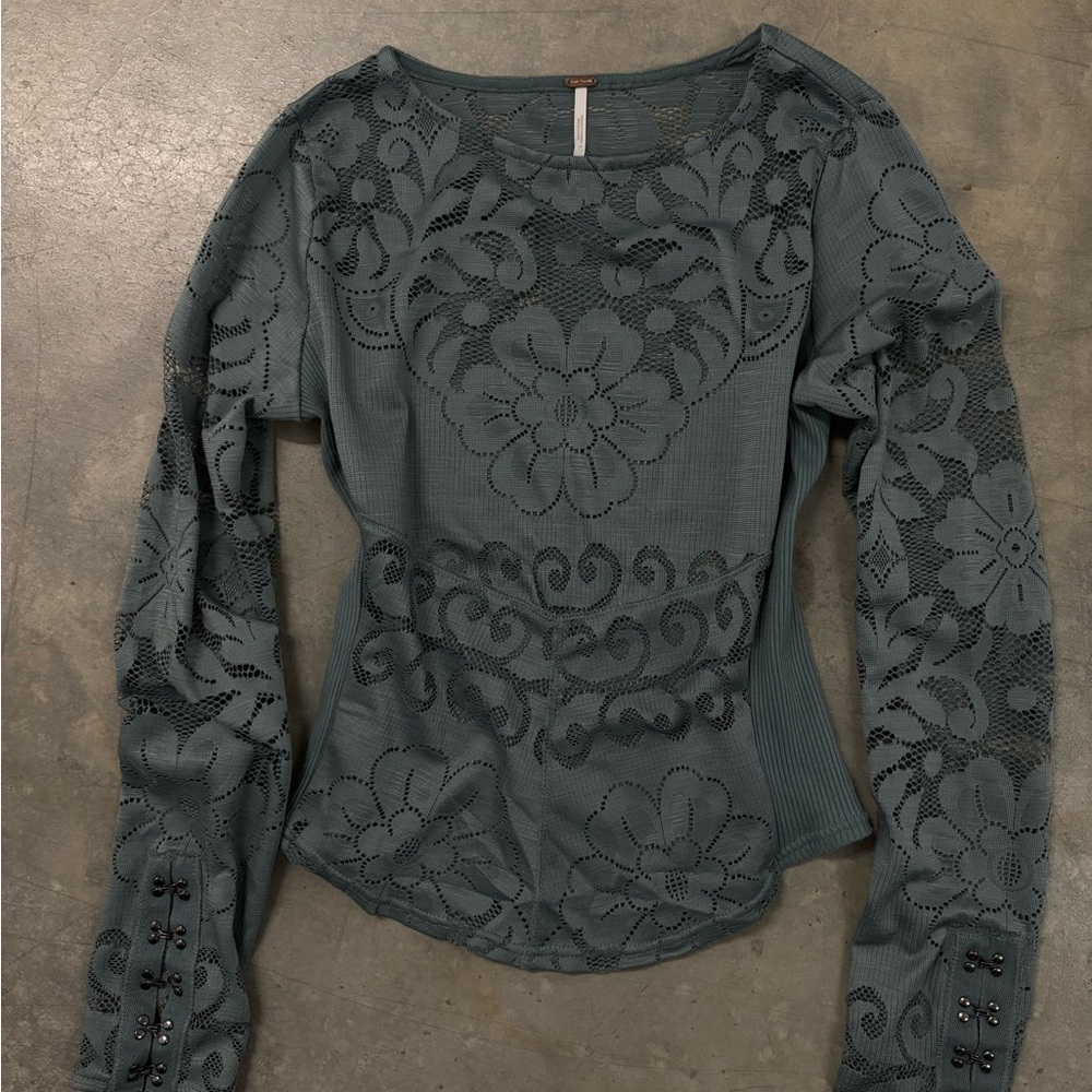 Free People Elegant Lace Detail Women's Top